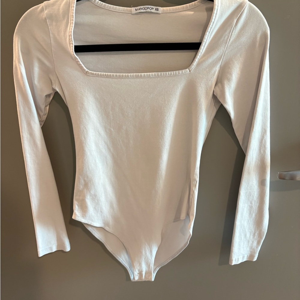 MANGOPOP White Long Sleeve Bodysuit